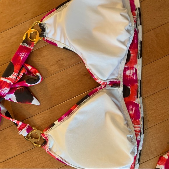 NWT WAVE ZONE Size 14 Circle Print Halter Bikini Set - Picture 5 of 5